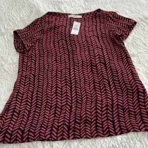 Brand new Loft short sleeve patterned top